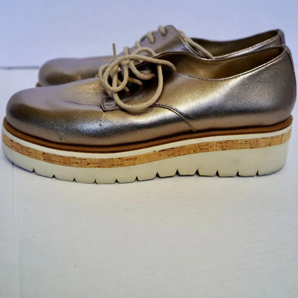 Bussola Copper Bronze‎ Leather Lace Up - Womens Sz 10 (EU 41) Preppy Glam Core - Picture 3 of 8